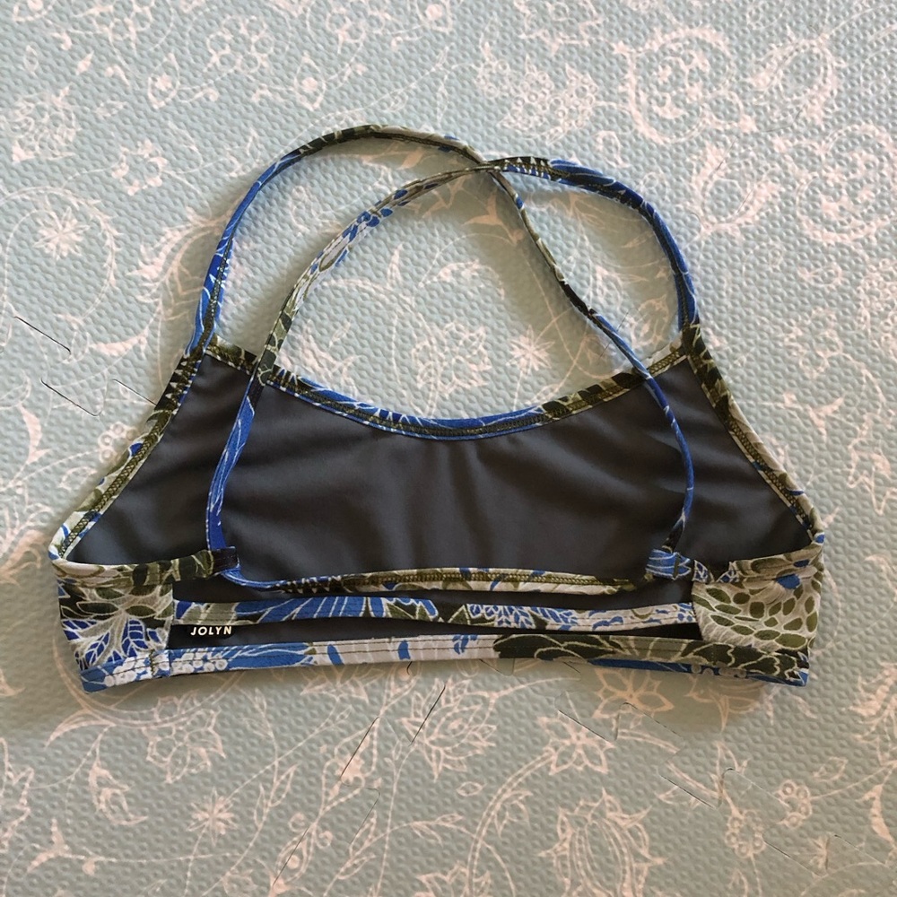 Jolyn Adrian Floral Print Bikini Top - Size L - Picture 2 of 5